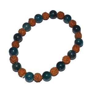 รักษาพลอยKyaniteกับสร้อยข้อมือRudraksha - Product Image 1