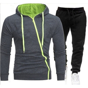 Ensemble deux pièces pour hommes, survêtement de sport, d'entraînement, de Fitness, de Gym, de course à pied et d'athlétisme, de Style basique, meilleures ventes, 2020 - Product Image 2