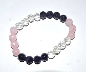 Proveedor de pulseras de piedras preciosas facetadas de cuarzo múltiple de moda Mayorista de brazaletes elegantes - Product Image 1