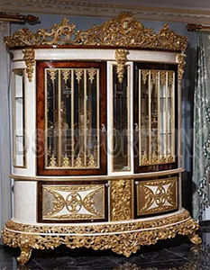 Luxury Upholstered Crown Style Dining Room Furniture Set Rococo Luxury Silver Dining Set Buy Wooden Dining Room Furniture - Product Image 2