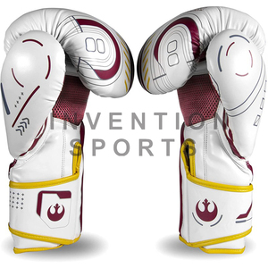 Gants de boxe pour hommes en cuir PU de haute qualité avec logo personnalisé, service OEM, taille personnalisée, séchage rapide, respirants, arts martiaux - Product Image 1