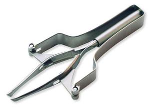 Pinzas automáticas de acero inoxidable para cejas y pestañas inclinadas rectas satinadas, puntas redondeadas, herramienta para desplumar cejas - Product Image 2