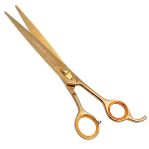 Ciseaux de barbier à lame droite et tranchante en or Rose, étiquette privée avec vis en or, ciseaux de barbier pour coupe de cheveux, 5 pièces