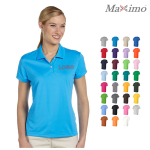 Camiseta de piqué para mujer, uniforme de trabajo, informal, estampado, 100% algodón, etiqueta personalizada, Color sólido, Polo - Product Image 6