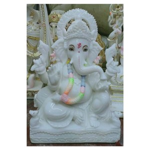 พิเศษหินอ่อน Diety พระพิฆเนศที่ทำด้วยมือขัดประติมากรรม - Product Image 1