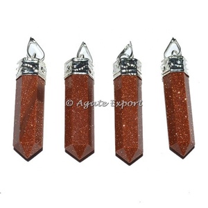 Pendentif pierre solaire marron pour femme, accessoire de mode, pierres précieuses, acheter en ligne - Product Image 1