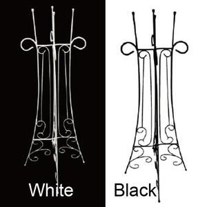 Soporte Metálico para Macetas, Colores Blanco/Negro, Fácil de Transportar, Ligero, Diseño Nórdico, Reutilizable, Uso Interior/Exterior, Jardinería, Hogar - Product Image 5