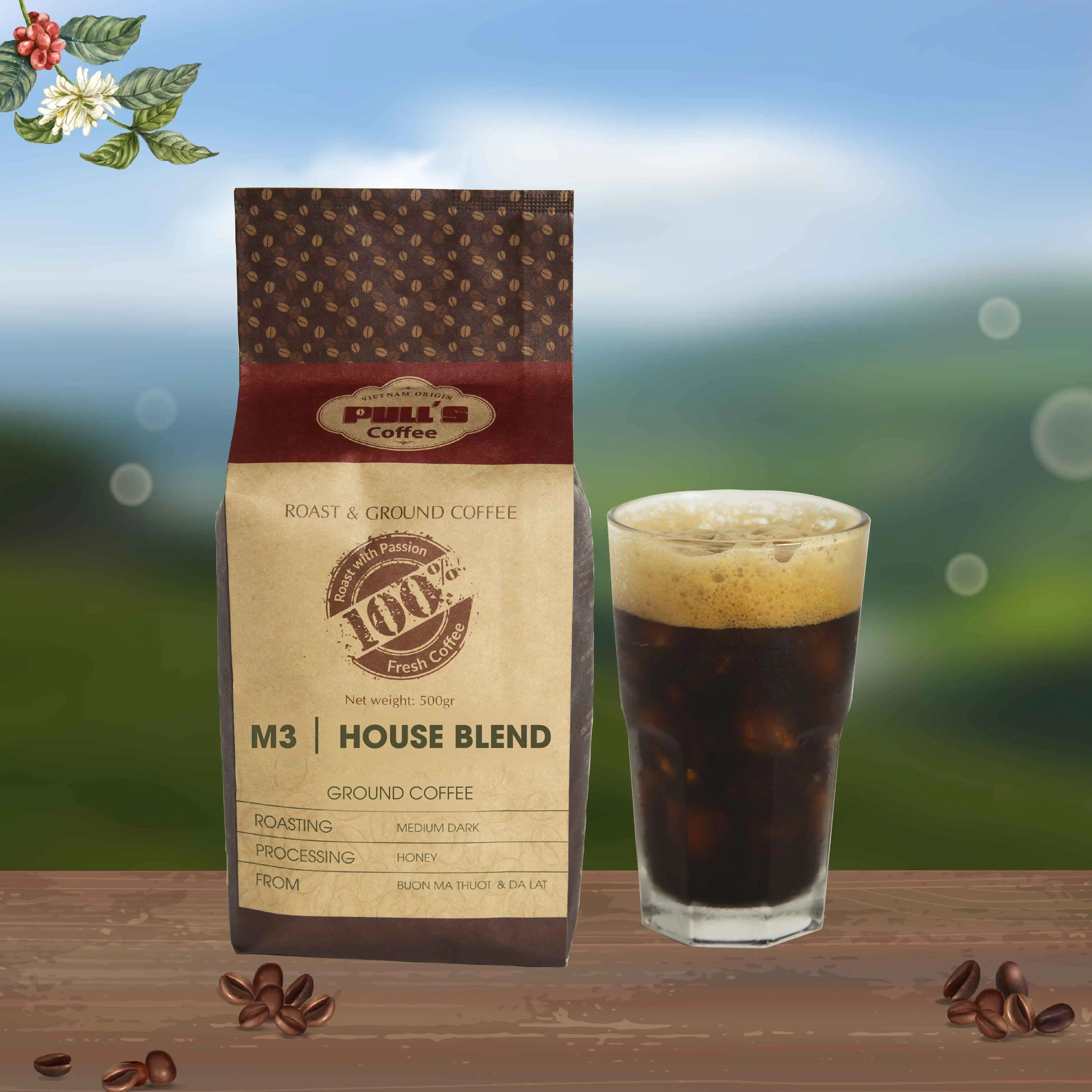 Gemalen Koffie M3-Gemaakt In Vietnam Beste Kwaliteit Mix Arabica Robusta Private Label Koffie Groothandel Koffie Machine Beste Kwaliteit