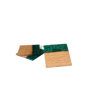 Dessous de verres à thé personnalisés, sous-verres de Bus, en résine, Art et bois, pour le salon, 12 pièces - Product Image 2