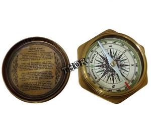 Brújula de latón antigua náutica, brújula de bolsillo Vintage antigua, regalo marítimo - Product Image 1