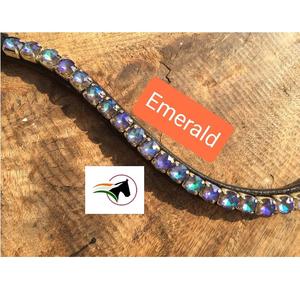 CHEVALIER CHOICE HORSE BROW BAND EMERALD LAQUER CRISTAL ABORDABLE LUXE TENDANCE ÉQUESTRE AVEC RETOUR OUVERT STICKY TAPE à BOUCLE. - Product Image 5