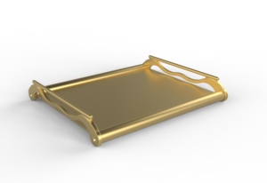 Plateau plaqué or chaud de qualité supérieure/Offre Spéciale fantaisie en métal personnalisé luxe Style classique Design moderne plateau de service/plat de service - Product Image 6