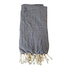 Small Navy Diamond Pestemal Turkish Towels, Hamam Towels Wholesale Beach .