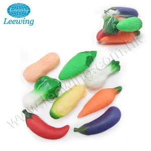 Educational Toys for Kids OEM ODM Eco-friendly PVC Customized Plastic Blown Mini Vegetable Kitchen Toy Play Set