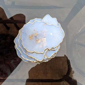 Posavasos de piedra de resina de alta calidad y posavasos de regalo de boda real y hogar y forma y precio personalizados con venta - Product Image 2