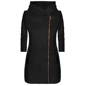Sweat-shirt à capuche imprimé pour femme, 100% coton, avec fermeture éclair intégrale en velours, coupe ajustée, coupe-vent, OEM - Product Image 4