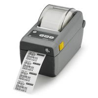 Imprimante thermique directe ultra-compacte ZEBRA ZD410 de 2 pouces, 300 dpi, rapide, avec Wi-Fi/BT, 512 Mo de mémoire flash, garantie 1 an - S'adapte à tous les espaces