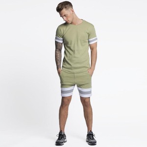 OEM ที่มีคุณภาพสูงแขนสั้นผู้ชายฤดูร้อนกีฬาชุดวอร์มชายหาดชุดสั้นเสื้อยืดกางเกงขาสั้นคู่ชุด2021 - Product Image 2