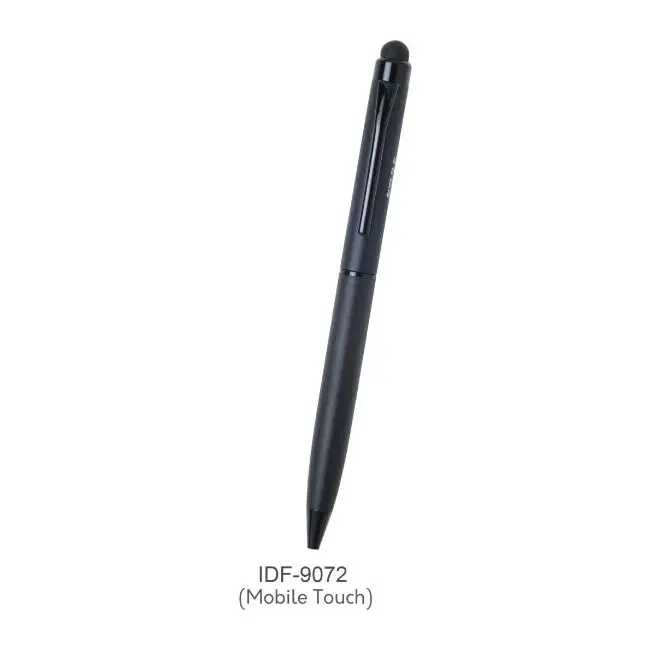 モバイルタッチラバーカスタマイズされたコーポレートペンギフトセット付きブラックマットメタルペン