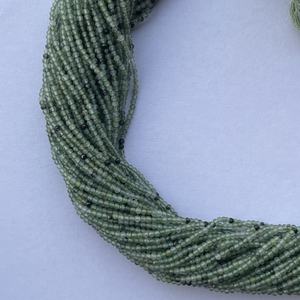 2mm 3mm 4mm Naturel Micro Vert Noir Serpentine Pierres Précieuses À Facettes Perles En Gros Brin Fournisseur Usine Prix Semi Précieux - Product Image 2