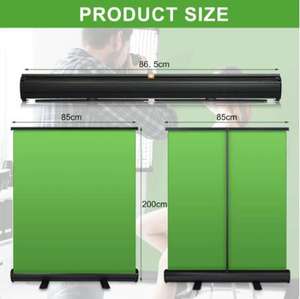 Fondo cromakey plegable portátil de 110x200cm <span class=keywords><strong>tela</strong></span> croma <span class=keywords><strong>verde</strong></span> resistente a las arrugas con soporte para fotografía y vídeo Tikt - Product Image 4
