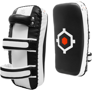 Manoplas profesionales de cuero para KICK MUAY THAI, almohadillas THAI con correas de mango ajustables, precio al por mayor, directo de fábrica - Product Image 1