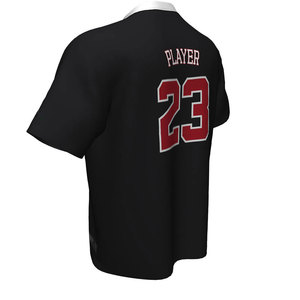 Personalizado 100% poliéster impresión por sublimación y bordado personalizado ventilador promocional bordado camisetas de béisbol - Product Image 4