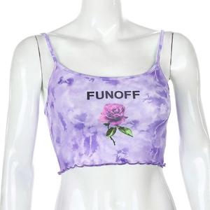 เสื้อครอปพิมพ์ลายมัดย้อมสำหรับผู้หญิงเสื้อคู่สีพรีเมี่ยมบริการ OEM - Product Image 6