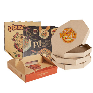 custom printing hexagon triangle rectangular round cone square slice paper pizza box packaging