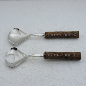 Poignée en pierre de marbre avec acier inoxydable outils à main à salade de haute qualité vaisselle de cuisine serveur à salade accessoires de cuisine - Product Image 5