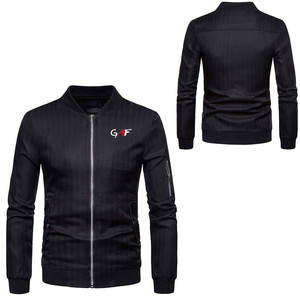 GAF prix de gros grande taille 100% coton revers privé à capuche hommes coupe-vent délavé veste décontractée bombardier veste - Product Image 3