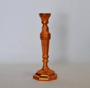 Premium Fancy Aluminum Luxury <b>Gold</b> / <b>Rose</b> <b>Gold</b> Plated Embossed Fancy Modern Art Decor Candle Holder for Home <b>Decoration</b> Usage - Product Image 4