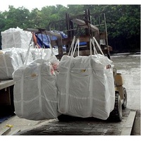 Sacs de levage pour ciment, souples, respirants, en PP tissé, 1100-3300 lbs, avec sangles, enduits anti-UV, 1450D Denier, facteur de sécurité 5:1