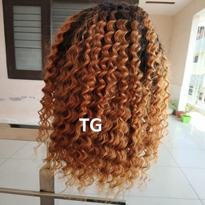 100% exportado brasileño virgen cutícula alineada profundo rizado Umber negro 13x4 encaje frontal Peluca de cabello humano para mujeres encaje transparente - Product Image 4