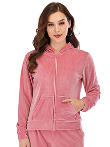 New Trending Spring warm <b>velvet</b> thick hoodie embroidery front pocket long sleeve velour hoodies sweatshirt premium Quality Hood - Product Image 2