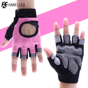 Gants de sport, levage de poids, noirs, demi-doigt, vente en gros, - Product Image 2
