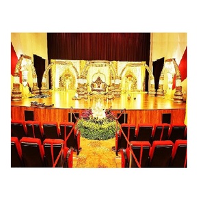 Grand mariage indien sur le thème de l'or Mandap mariage indien Grand Kalyan Mandapam mariage tamoul or Mandap indien décoration Malaisie - Product Image 1