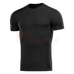 เสื้อยืดแขนสั้นสำหรับออกกำลังกายสำหรับผู้ชาย สีดำ ทรงเข้ารูป - Product Image 1