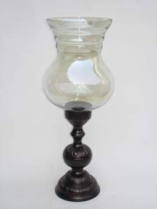 Bougeoir de luxe fantaisie moderne avec cheminée en verre aluminium brillant poli/nickelé nouveau style bougeoir Offre Spéciale fantaisie - Product Image 2