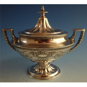 ชุดกาน้ำชาทองเหลืองโบราณ,หม้อชาทองเหลืองสำหรับห้องครัวกาชงชาทองเหลืองกา Mughlai ทำด้วยมือดีไซน์ทันสมัยสีทอง - Product Image 4