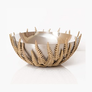 ชามอาหารตกแต่งทำจากสแตนเลสพร้อมชามเสิร์ฟอาหารรูปทรงกลม - Product Image 6