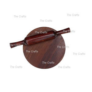 Chakla Belan en bois pour faire Roti Chapati ustensiles de cuisine de qualité exclusive rouleau à pâtisserie et planche en Inde - Product Image 5