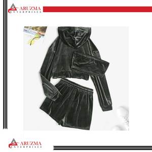 Sudadera con capucha de gran tamaño de lana informal para mujer de alta calidad personalizada para primavera - Product Image 3