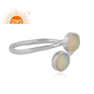 Bague en argent Sterling 925 pour fille, opale de feu, naturelle éthiopienne, fabricant de bijoux, à la mode - Product Image 2