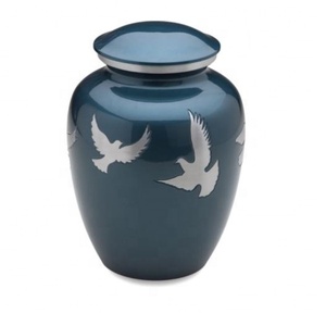 American Style Hand Engraved Brass Waterproof Cremation Urn Adult Human <b>Ashes</b> Memorial Burial Receptacle Customizable Designs - Product Image 6