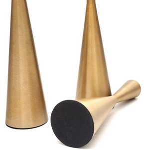 Bougeoir de TABLE en métal doré, chandelier de STYLE de mariage - Product Image 2