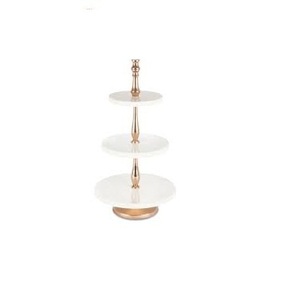 Designer Quality White Metal Cupcake Stand Strong round Shape for Cake Showcase Decorative Purpose - Product Image 2