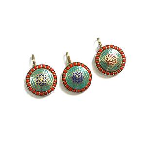 Pendentif tibétain Om, amulette Turquoise, vente en gros, - Product Image 1