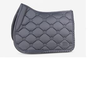 Logotipo personalizado gris Jump Saddle Pad Equipo ecuestre de calidad con volantes Productos Premium Horse - Product Image 3