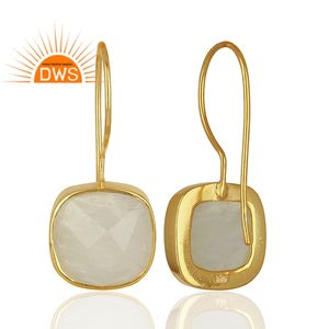 Elegent 925 Sterling Silver Natural Rainbow <b>Moon</b> Stone Gemstone Dangle <b>Earring</b> for Women Jewelry Manufacturer - Product Image 1